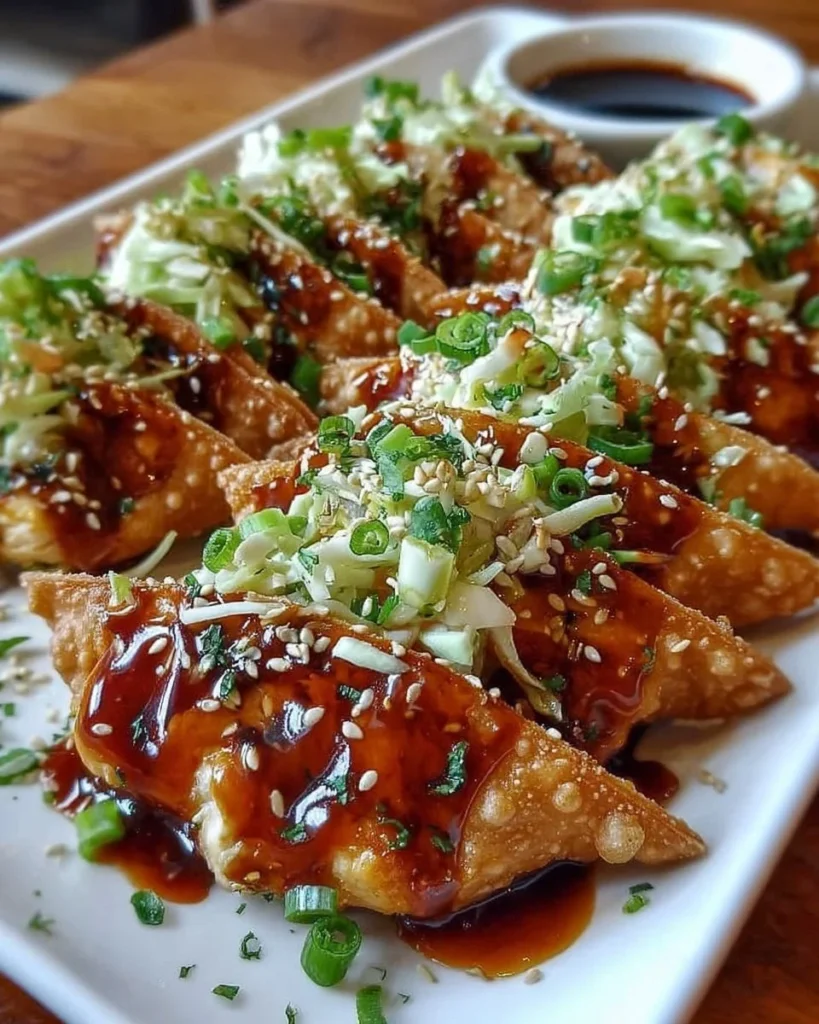 Applebee's Chicken Wonton Tacos served with dipping sauce