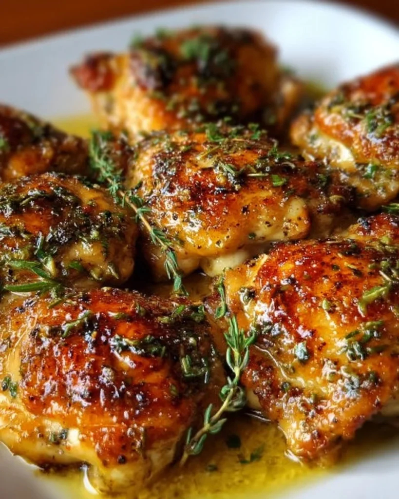 Bobby Flay’s succulent chicken thighs seasoned and cooked to perfection