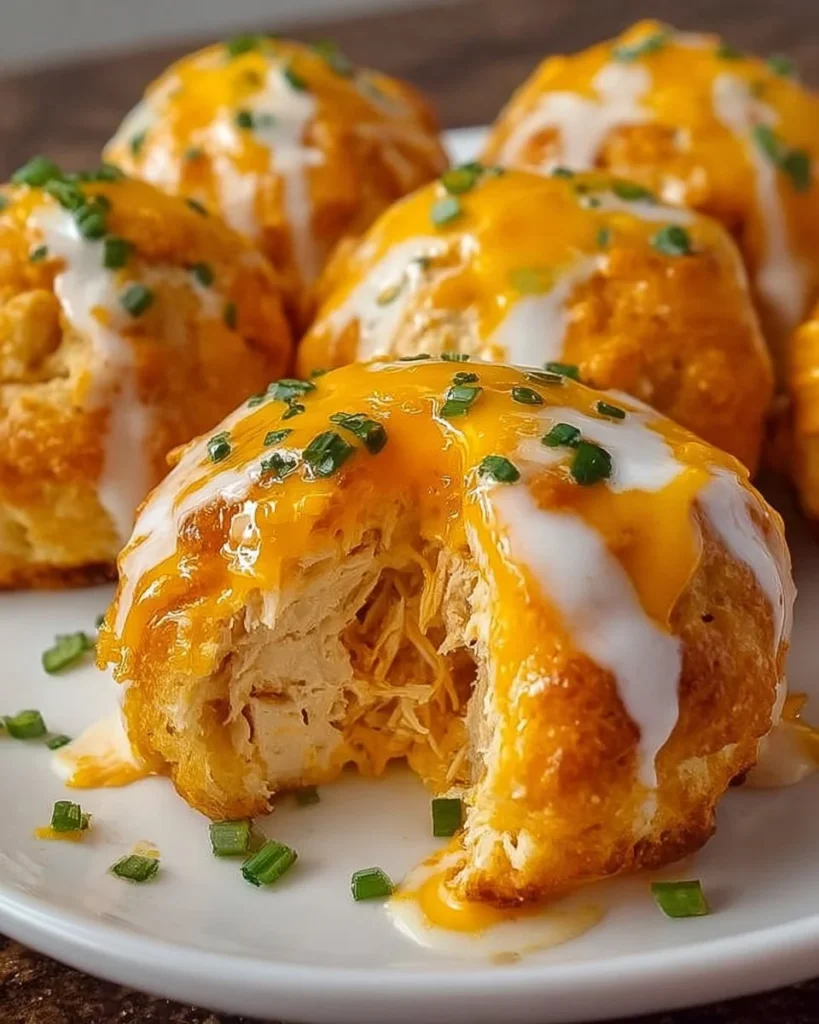 Cheesy Buffalo Ranch Chicken Bombs served on a plate, ideal for appetizers.