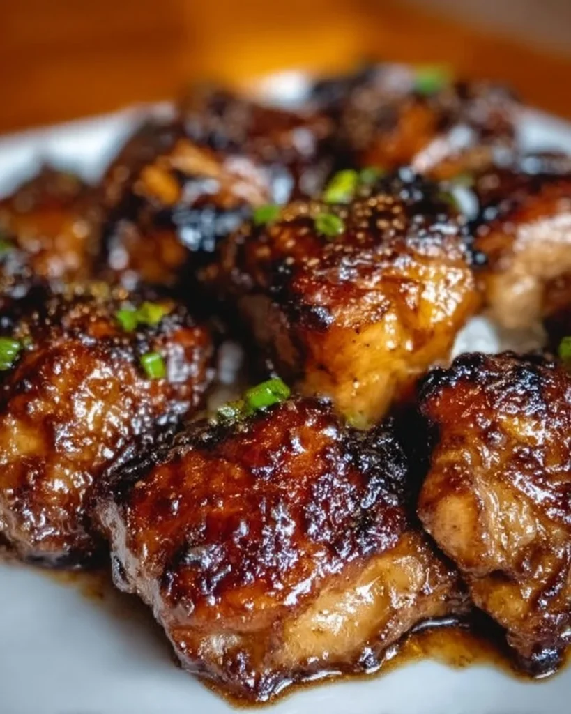Huli Huli Chicken with grilled vegetables and a tropical garnish on a plate