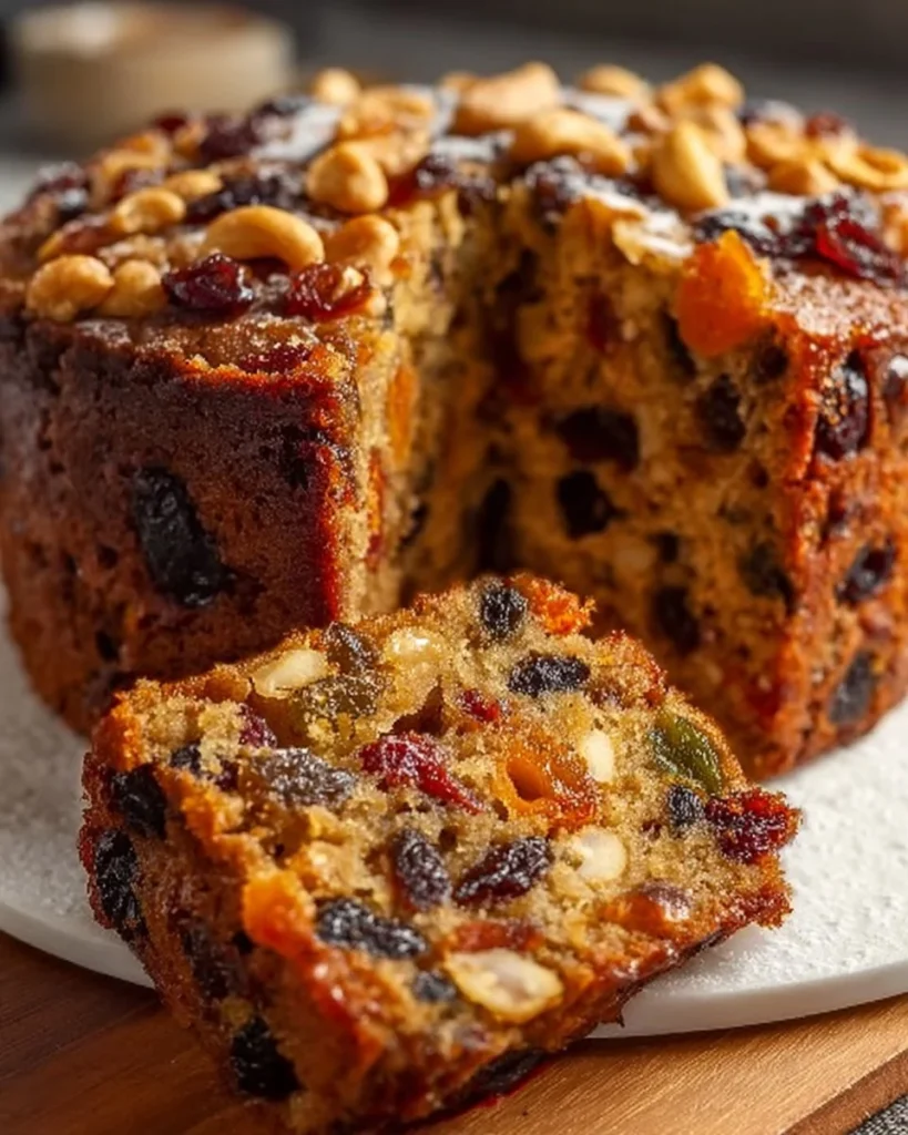 Old-fashioned Never Fail Fruit Cake recipe with fruits and nuts