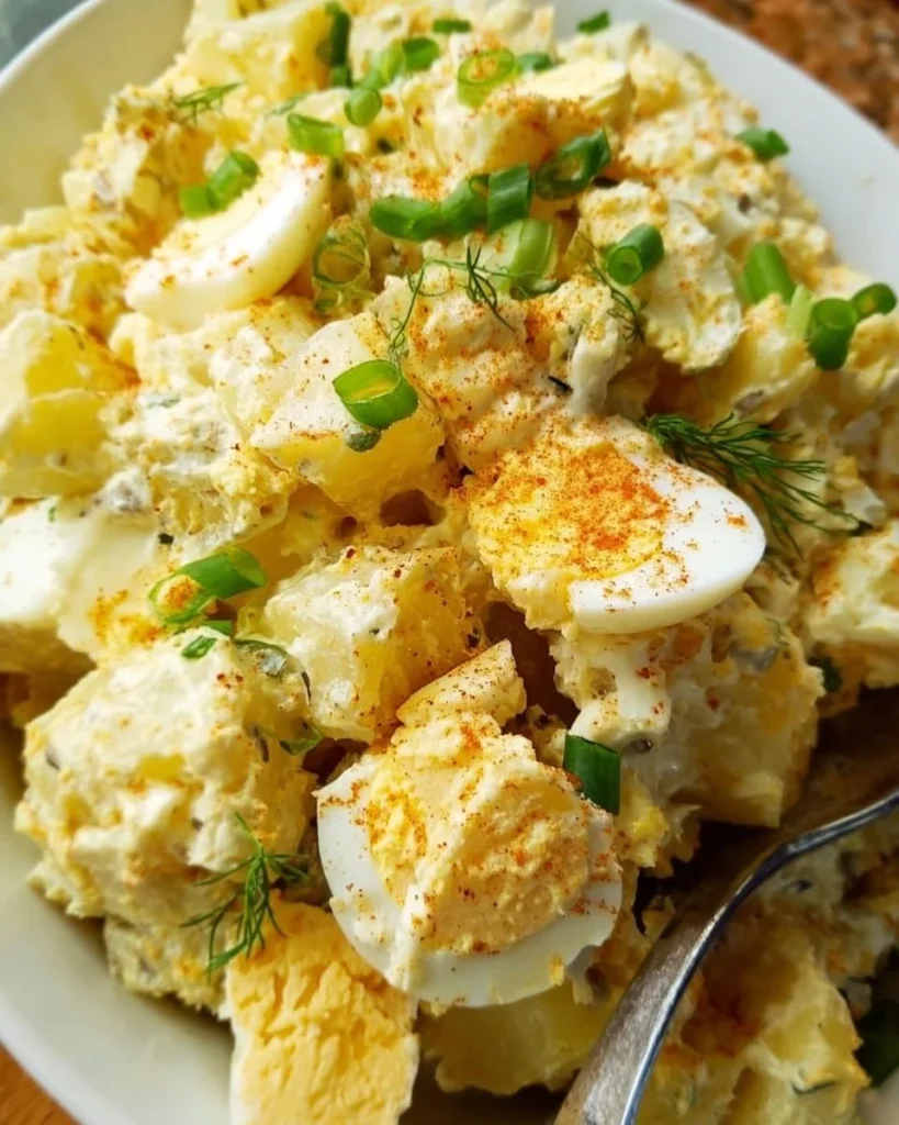 Easy potato salad with creamy dressing and fresh herbs