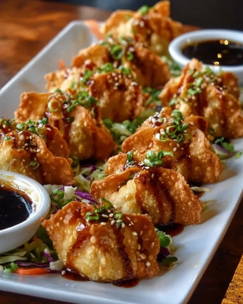 Delicious Chicken Wonton Tacos served with fresh toppings