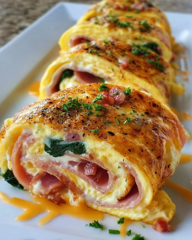 Low carb breakfast roll ups with healthy ingredients