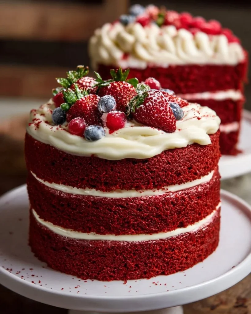 Delicious red velvet sweets and treats ready to indulge in