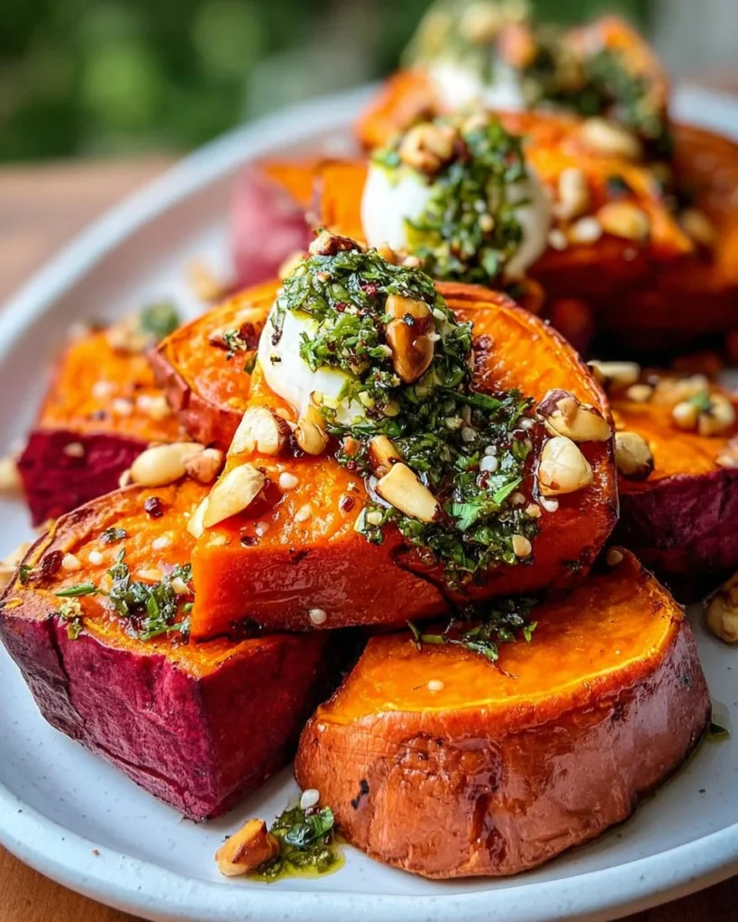 Delicious roasted sweet potatoes served as a healthy whole food dish